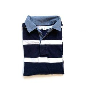 Boys Navy Long Sleeve Polo